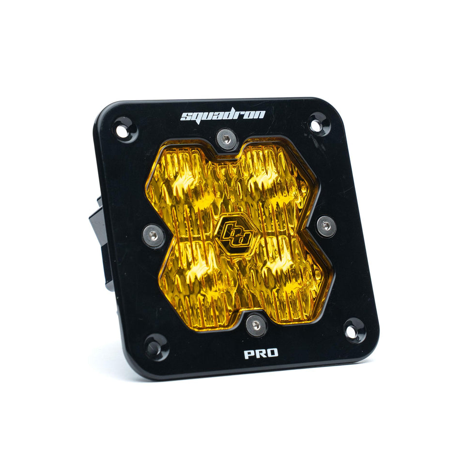 Squadron 2.0 Pro Black Flush Mount LED Auxiliary Light Pod Universal Baja Amber