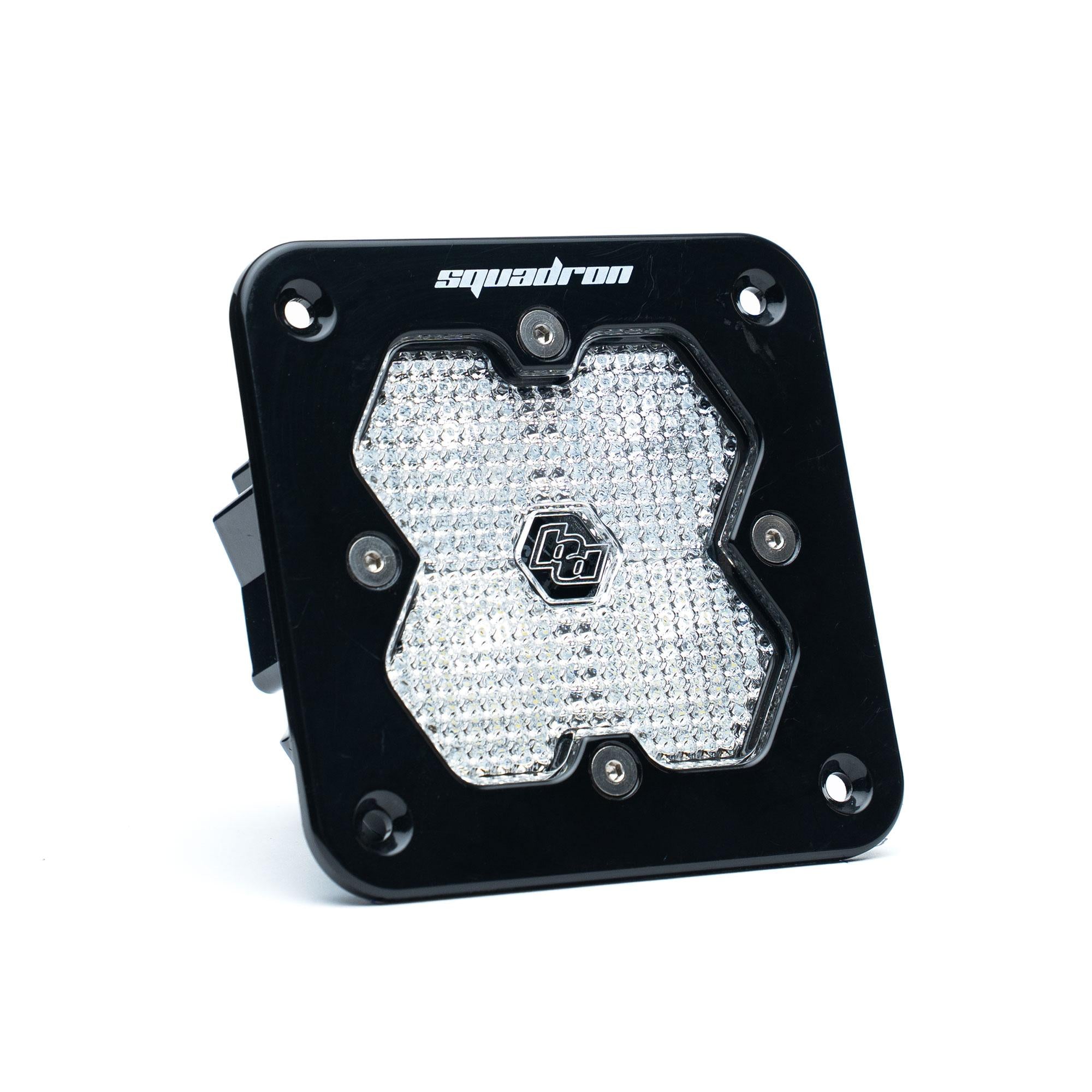 Squadron 2.0 Sport Black Flush Mount LED Auxiliary Light Pod Universal Clear