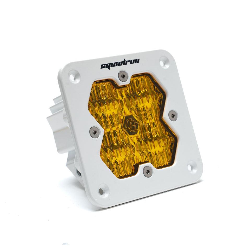 Squadron 2.0 Sport White Flush Mount LED Auxiliary Light Pod Universal Baja Amber
