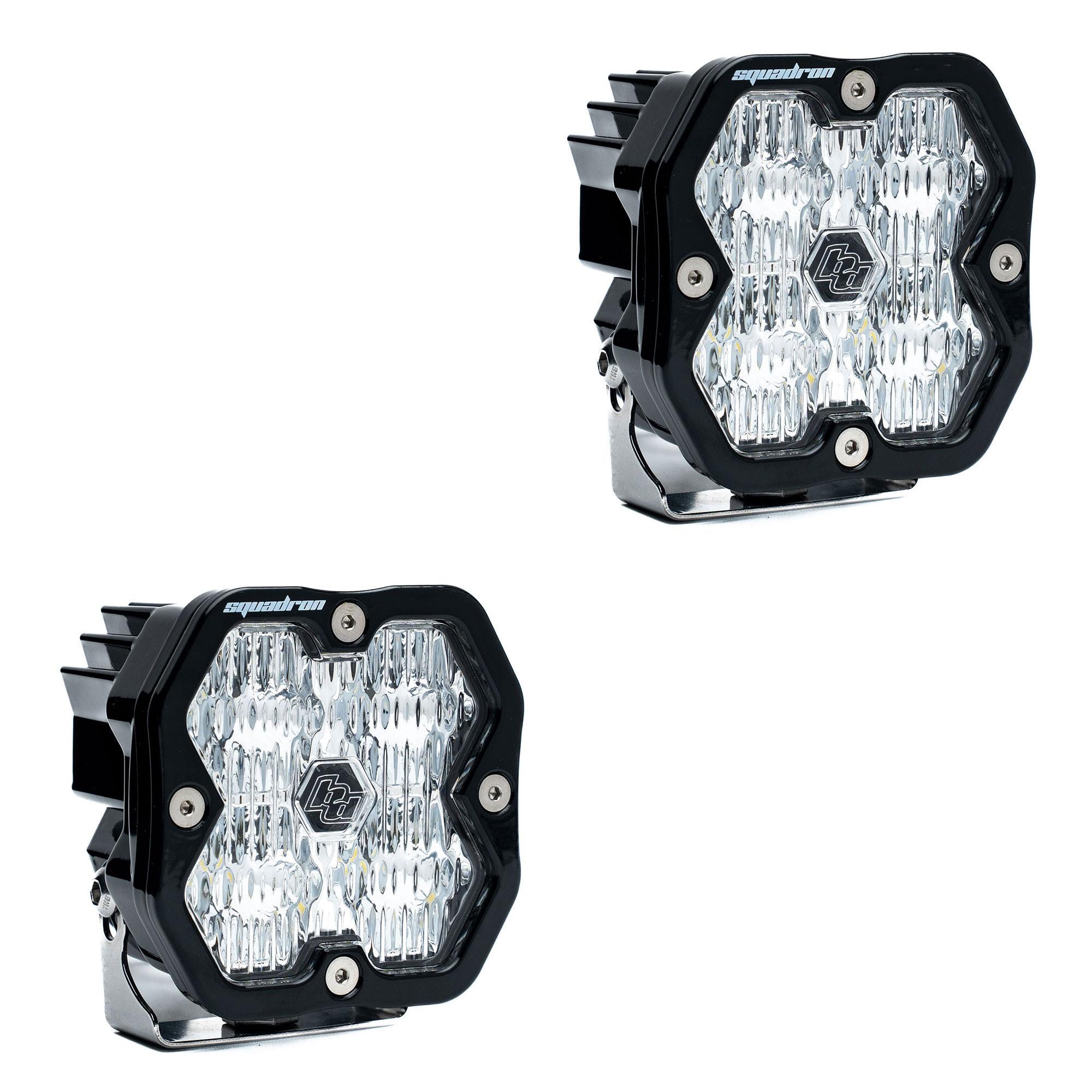 Squadron 2.0 Sport Black LED Auxiliary Light Pod Pair (No Harness) Universal Clear