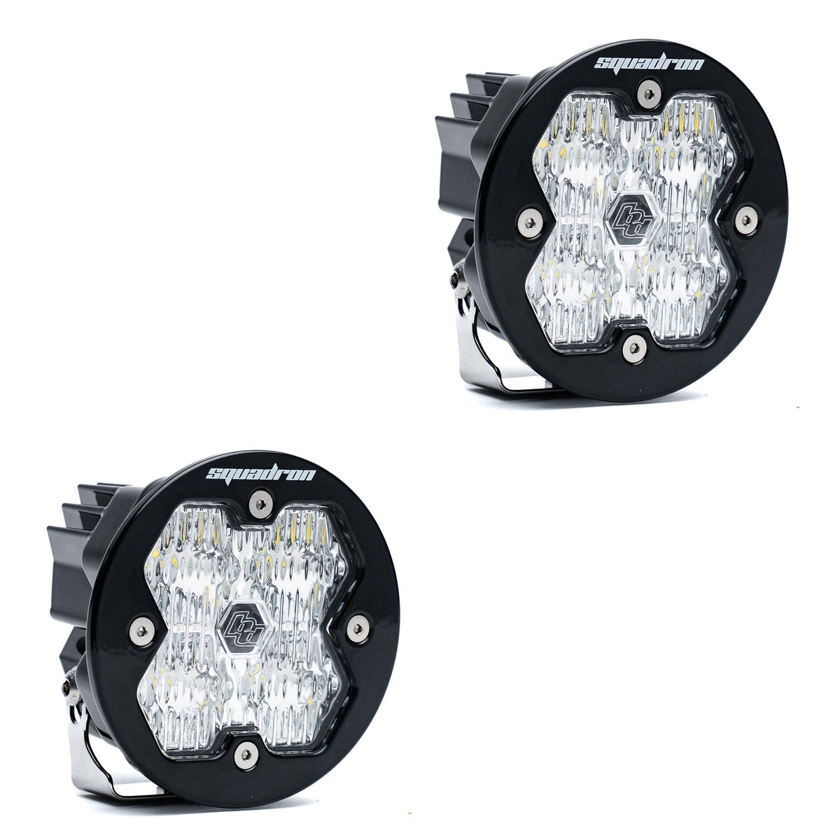 Squadron-R 2.0 Sport Black LED Auxiliary Light Pod Pair (No Harness) Universal Clear