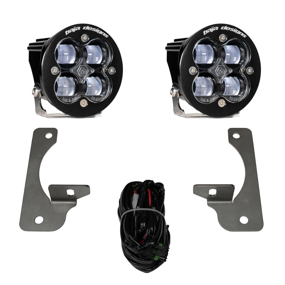 Squadron R SAE Fog Pocket Light Kit Jeep 2007-18 Wrangler JK w/ Premium OE Bumper (SAE Fog; Clear)