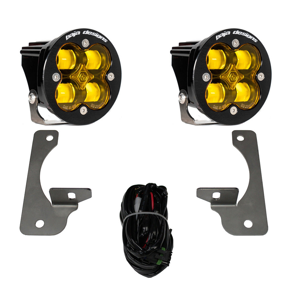 Squadron R SAE Fog Pocket Light Kit Jeep 2007-18 Wrangler JK w/ Premium OE Bumper (SAE Fog; Amber)