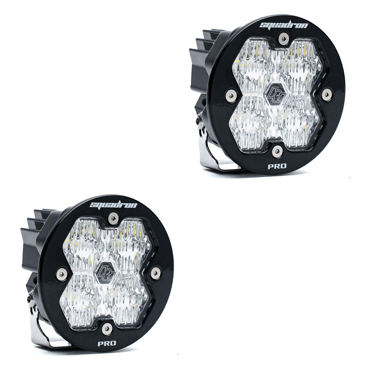 Squadron-R 2.0 Pro Black LED Auxiliary Light Pod Pair (No Harness) Universal Clear
