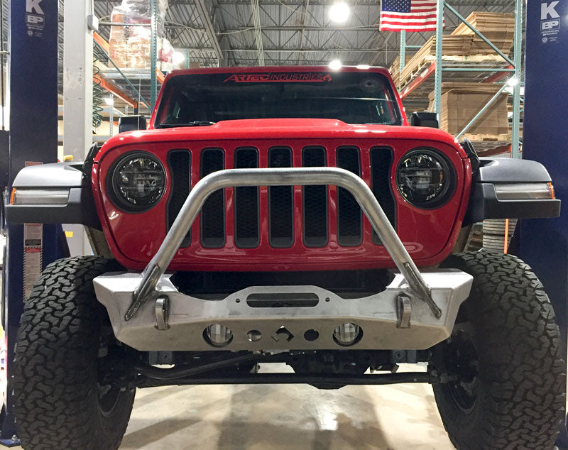 Artec Industries NightHawk Jeep JL Front Bumper W/Mid Tube Stinger Bare