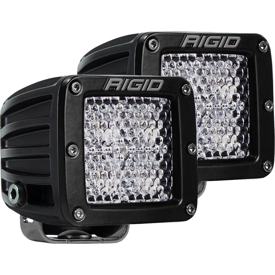 Rigid Industries D-Series PRO Flood Diffused Surface Mount Black 2 Lights