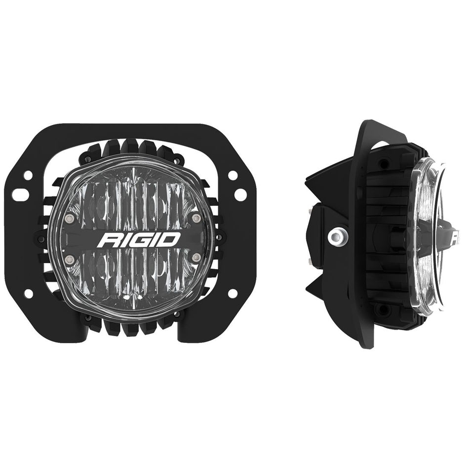Rigid Industries 18+ RUBICON/GLADIATOR 1 PC PLASTIC BUMPER FOG MOUNT KIT SAE WHITE