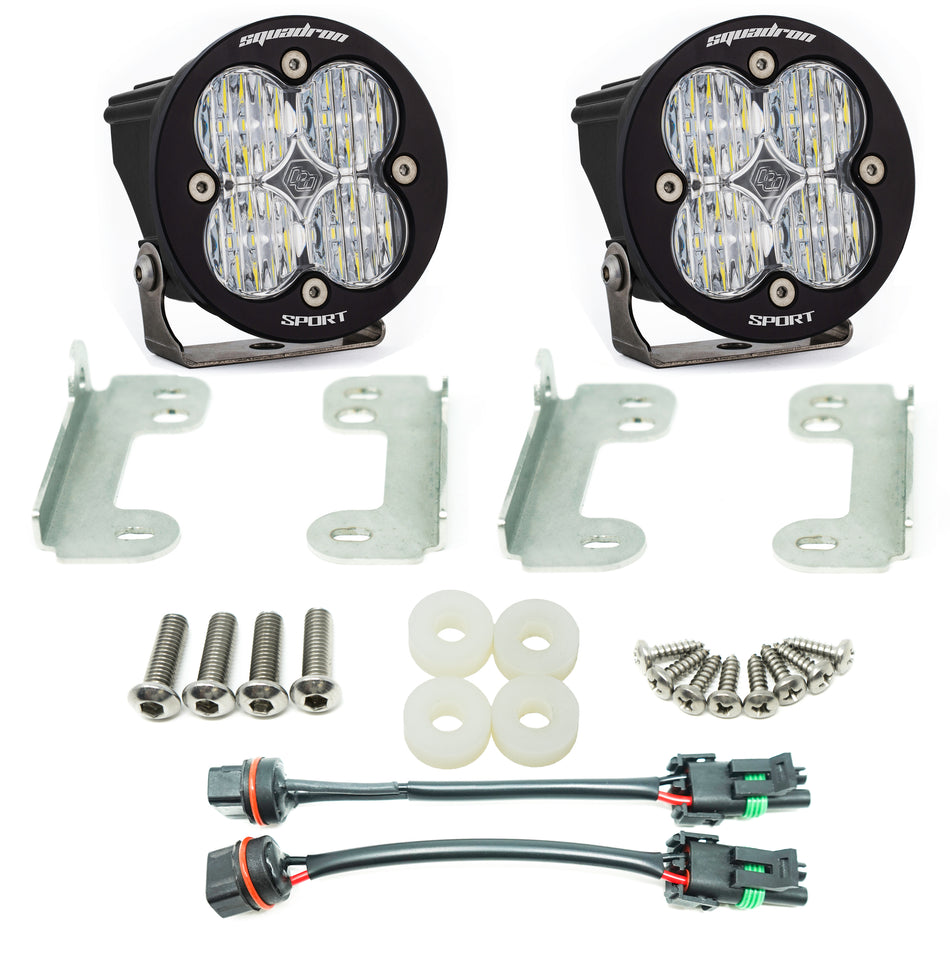 Baja Designs Jeep JL, Sahara, Squadron-R, Fog Pocket Kits