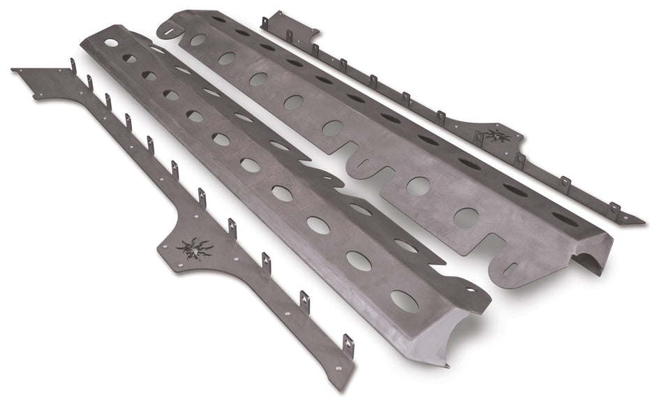 Poison Spyder JK 4-Dr Brawler Rockers (Steel)