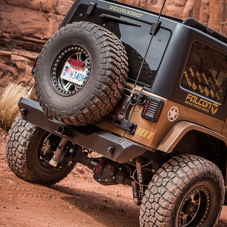 Jeep JK/JKU Alpha HD Hinged Spare Tire Carrier CB Antenna Mount Skin Pack 07-18 Wrangler JK/JKU TeraFlex