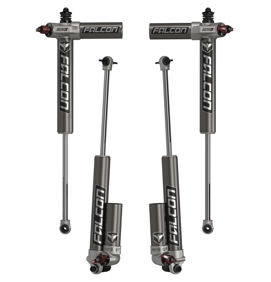 Teraflex Falcon Series 3.3 Fast Adjust Piggyback Front & Rear Shocks (Jeep Wrangler JK/JKU)
